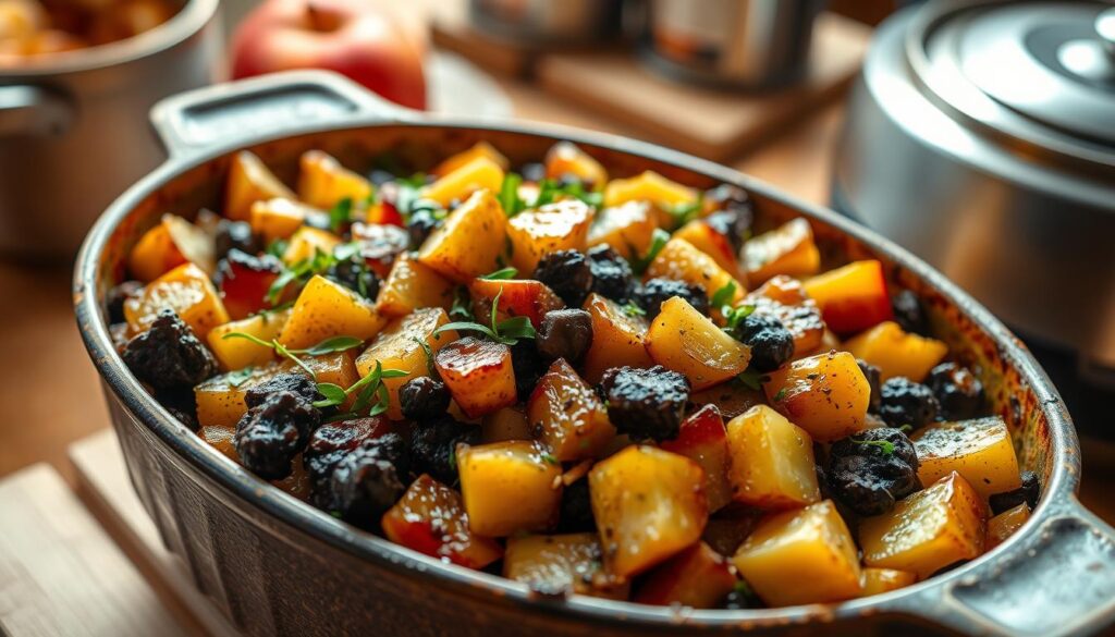 Black Pudding and Apple Hash Casserole