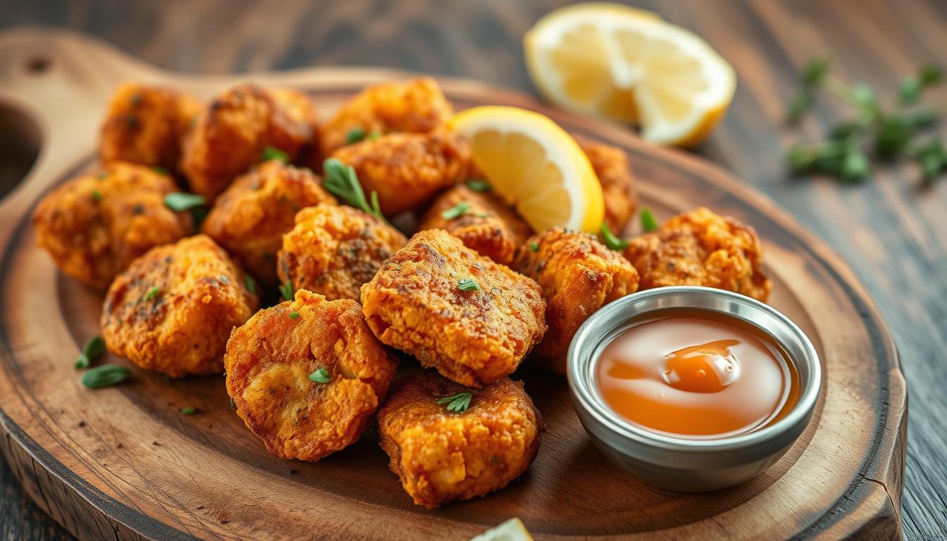 fried salmon bites