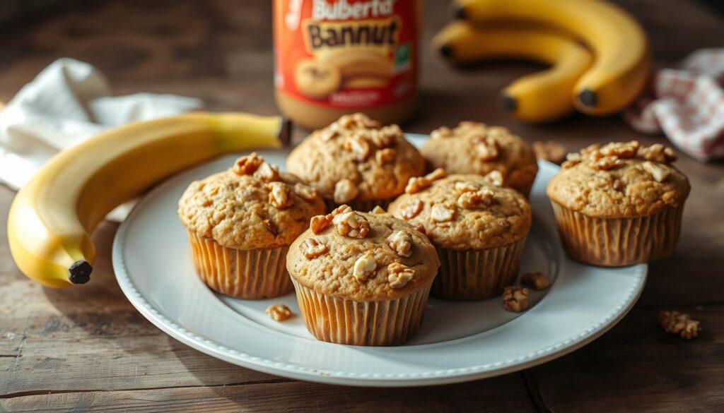 peanut butter banana muffins