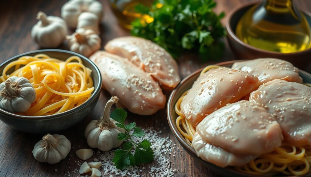 Garlic Parmesan Chicken Pasta Ingredients