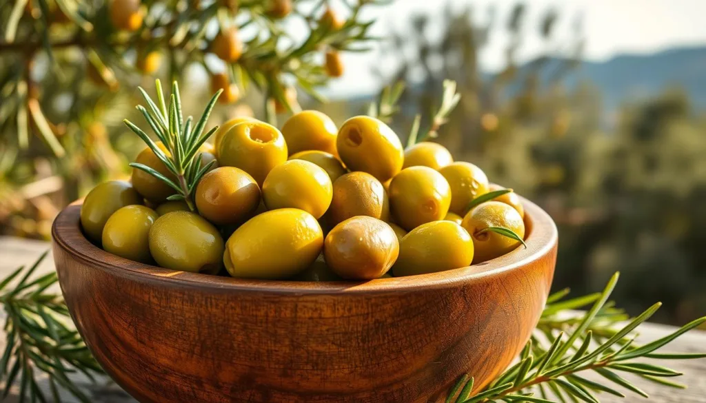 Marinated Green Olives