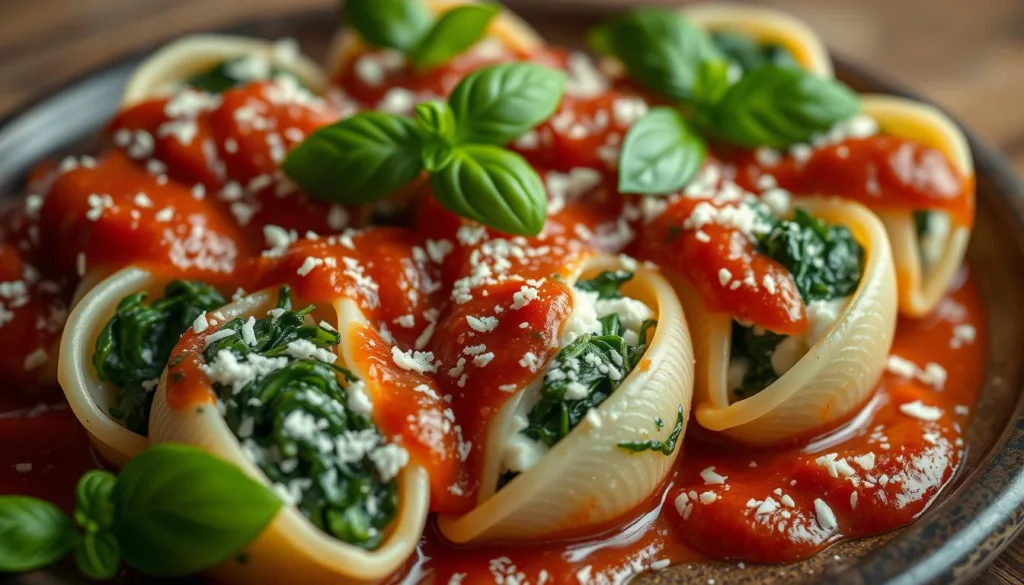 Spinach and Ricotta Stuffed Shells