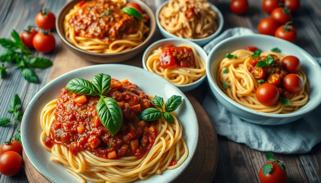 Tomato-based pasta dishes