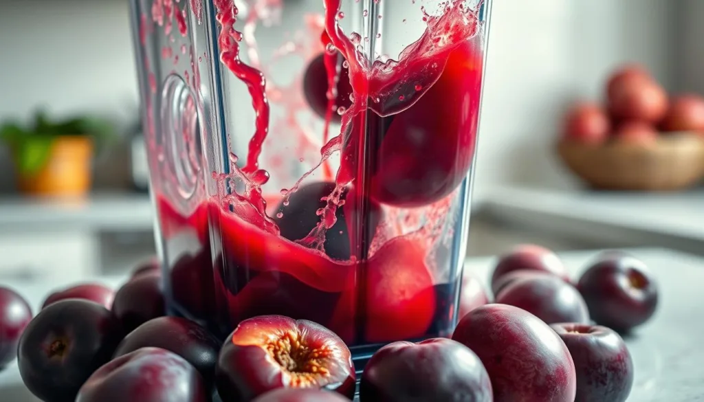 blending plums