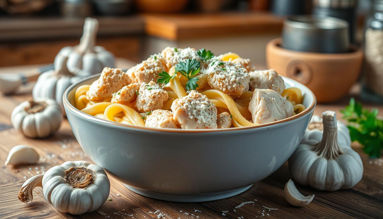 garlic parmesan chicken pasta