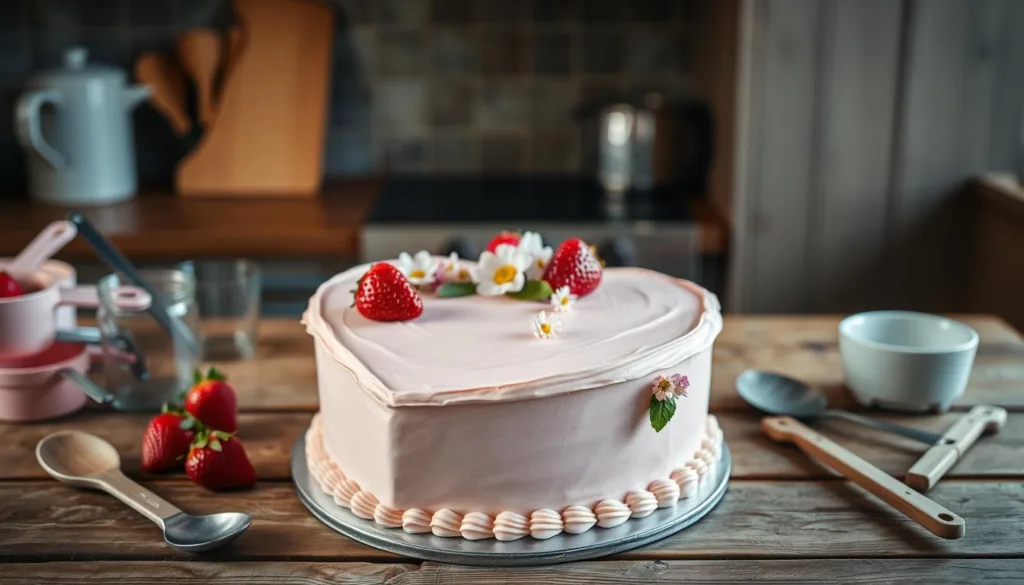 heart-shaped cake