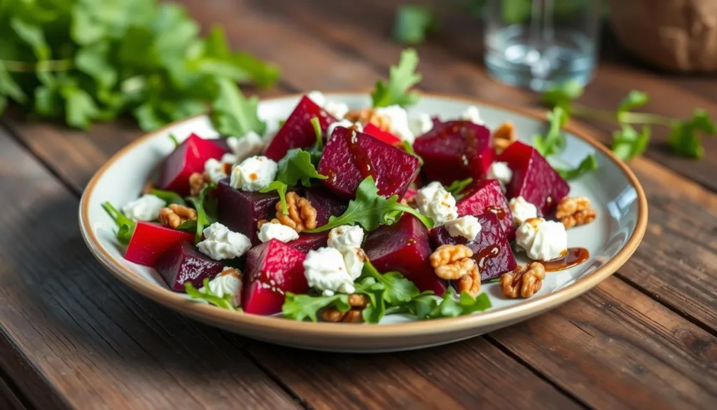 Assembled beet salad