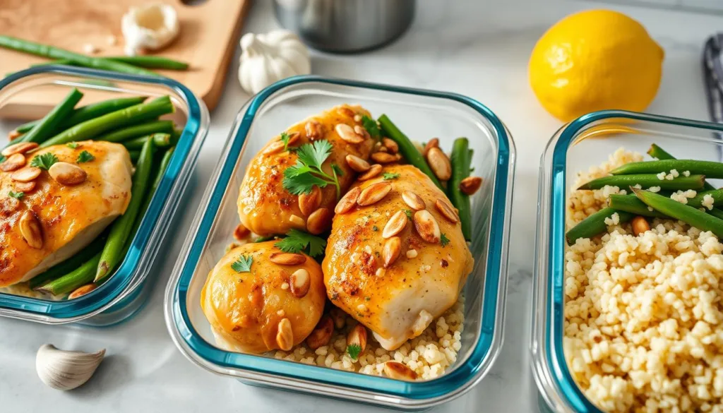 Chicken Almondine meal prep