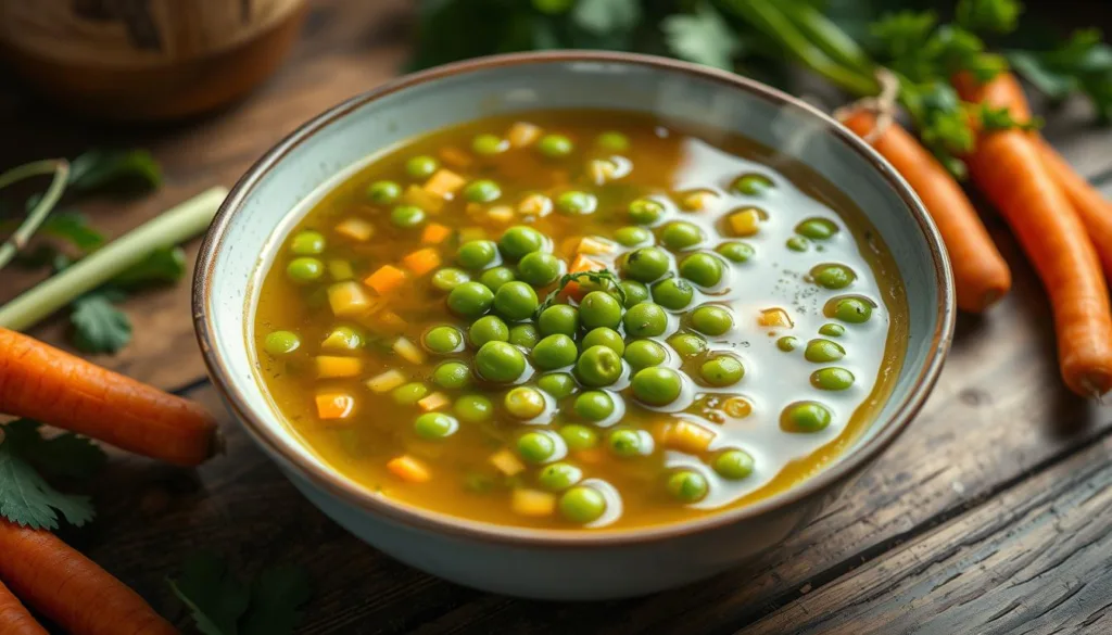 Green Peas in Legume Soup