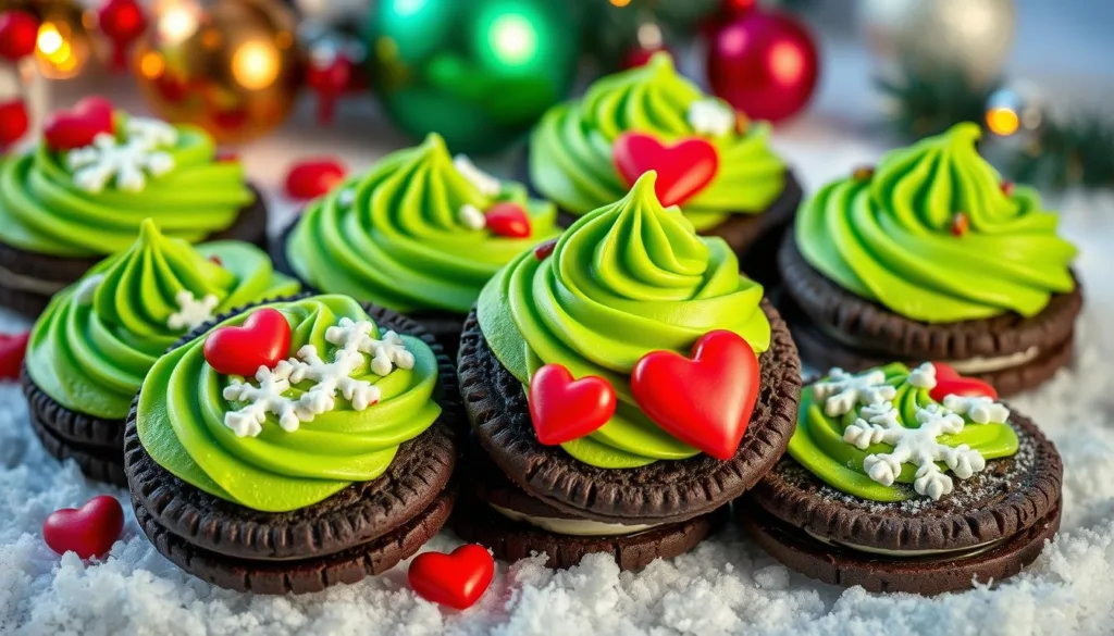 Grinch Oreo cookies