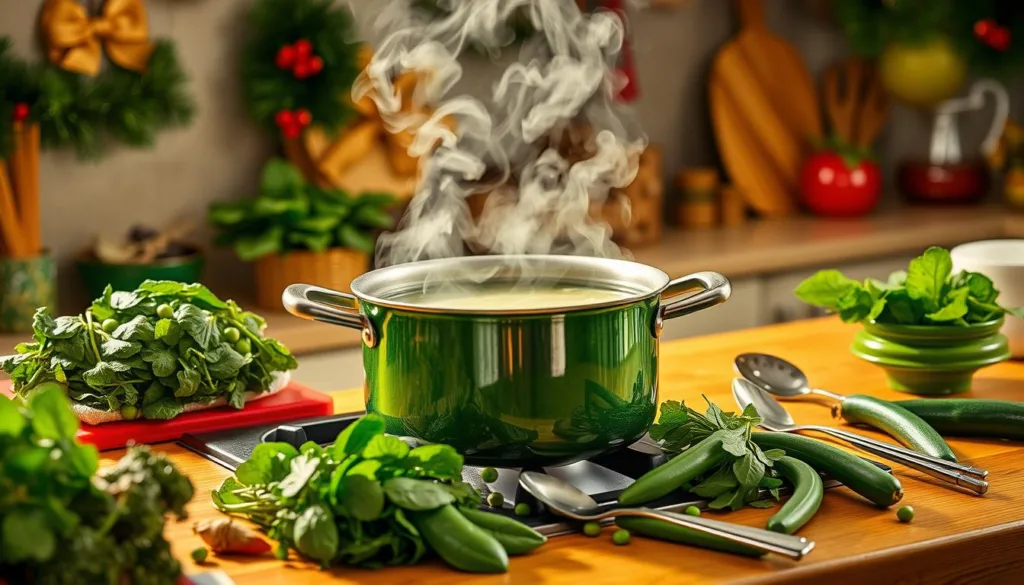 Grinch Soup cooking process