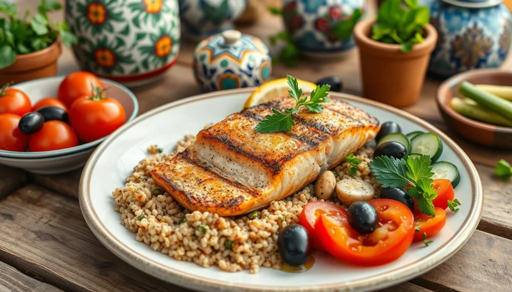 Mediterranean-style salmon breakfast