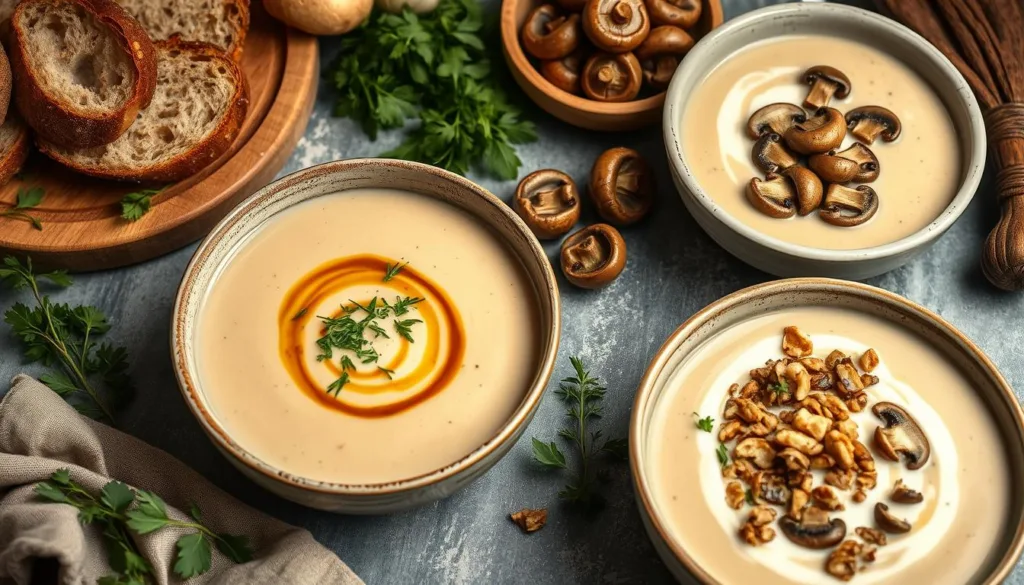 Variations of Creamy Mushroom Soup