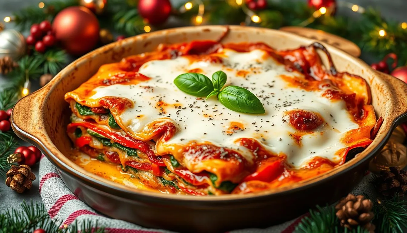 Vegetarian Christmas Lasagna