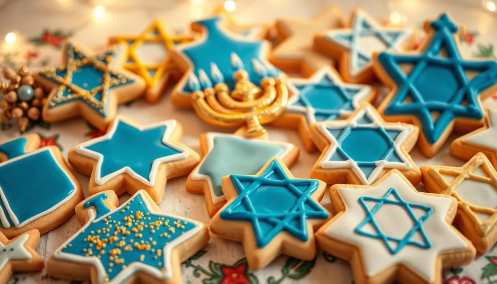 festive hanukkah cookie decorations