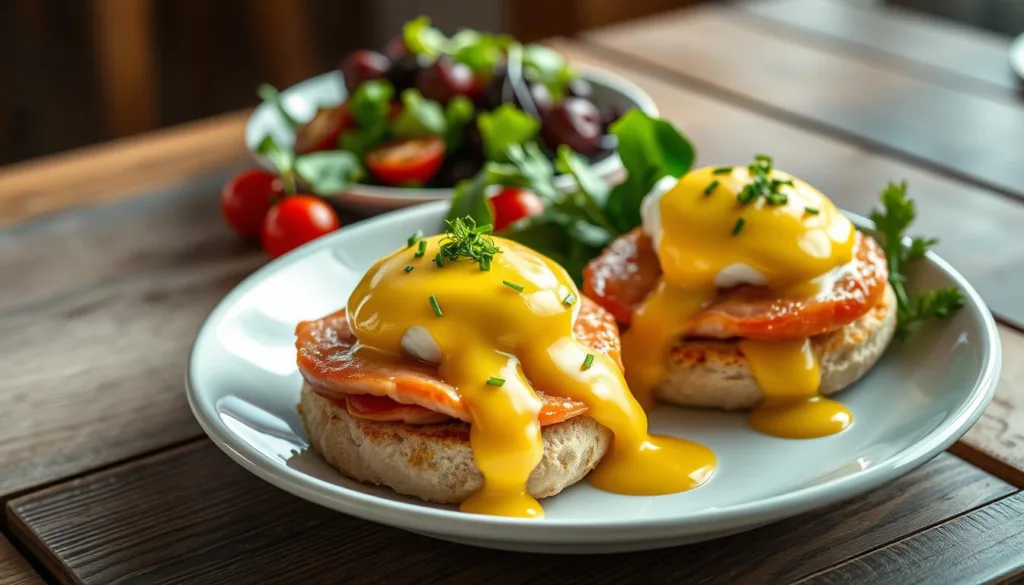 salmon eggs benedict