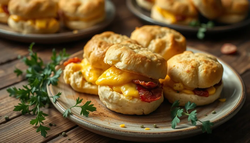 stuffed breakfast biscuits